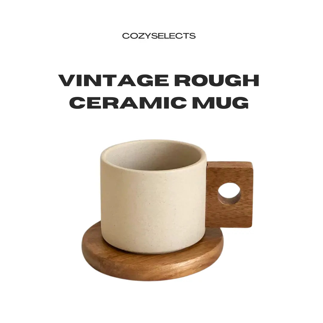 Vintage Tea Cups MUG - Classic Rough Ceramic Mug, Rustic and Durable