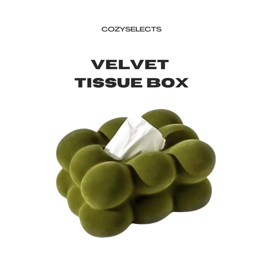 Ceramic Velvet Tissue Box Cover - Premium Design and Versatile Tissue Box CozySelects