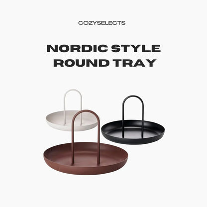 Nordic design Round Tray - Simple and Elegant Home Decor and Functional Tray CozySelects